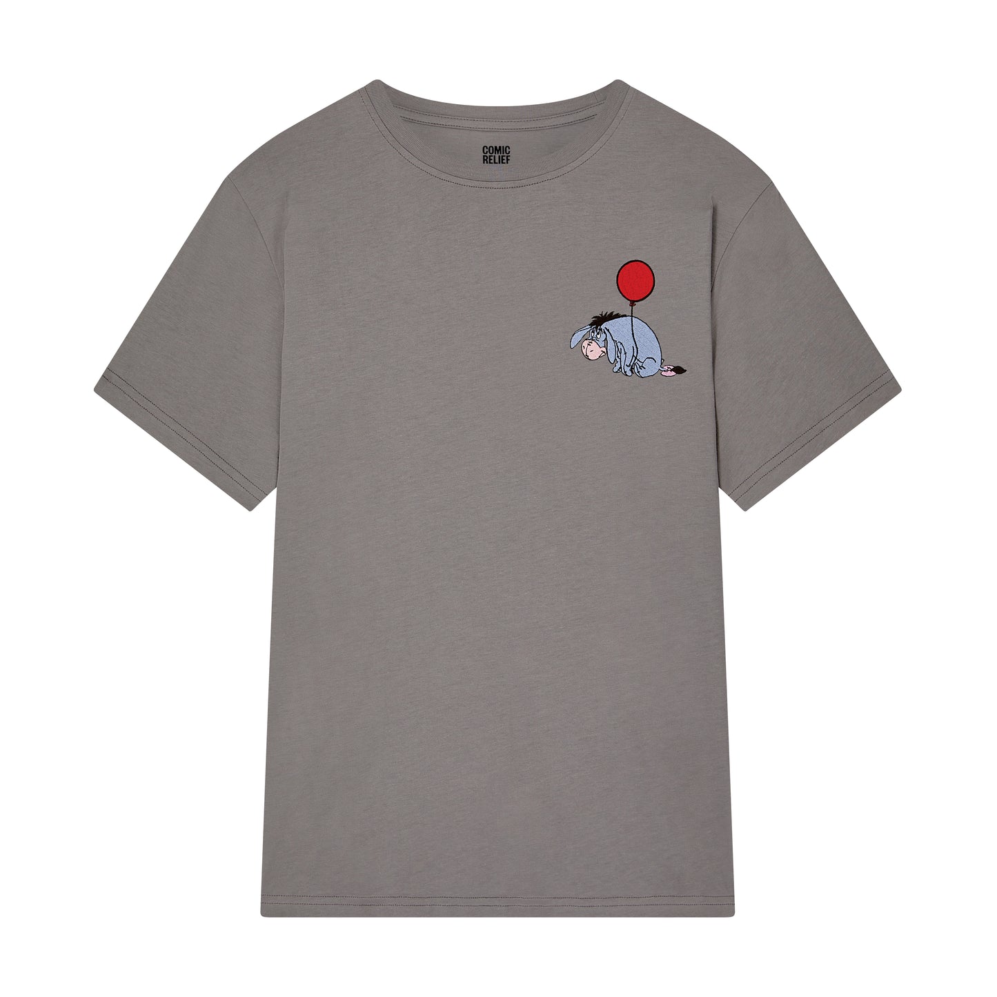 Adult Grey Embroidered Eeyore T-⁠shirt