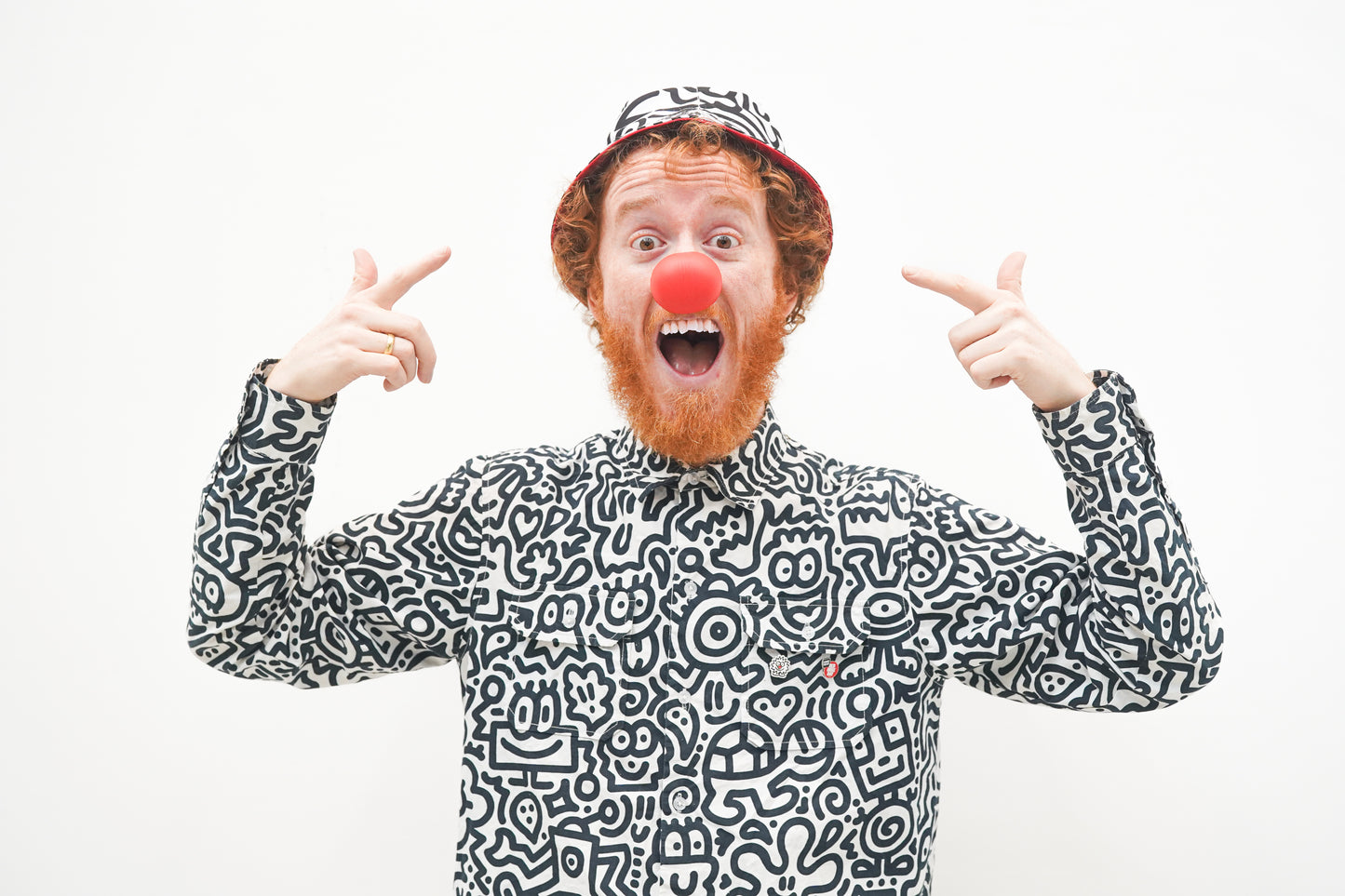 Red Nose Day 2026 Mr Doodle Bucket Hat (Kids)