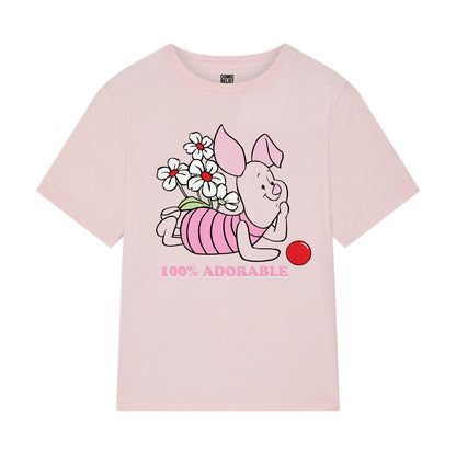 Kids Pink Piglet Adorable T-⁠shirt