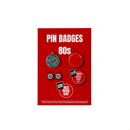 80s Party Pack Pin Badges