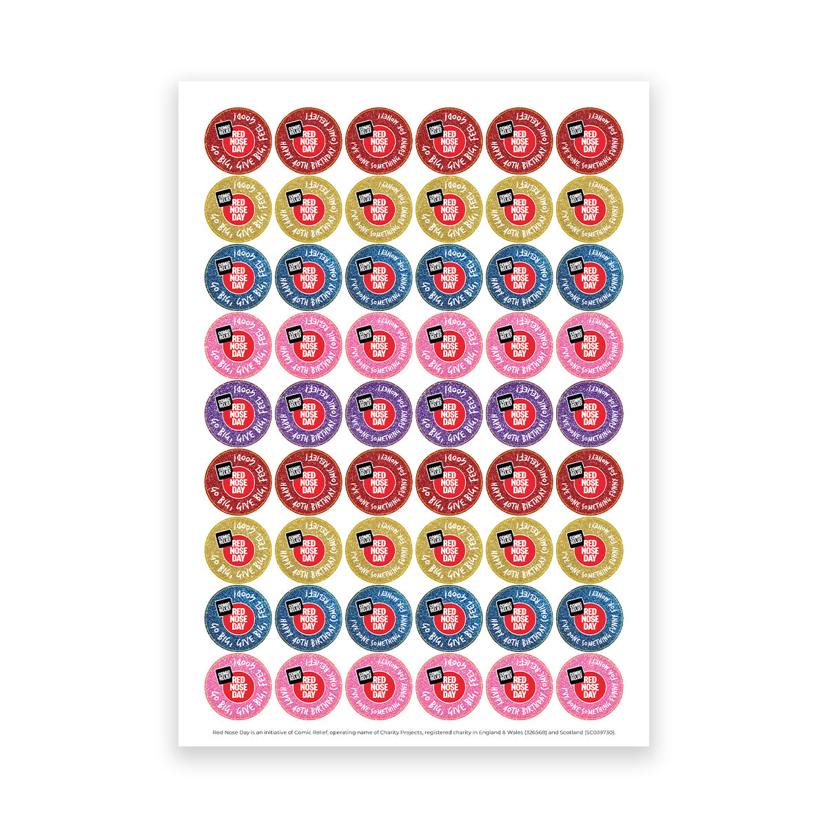 Red Nose Day Stickers