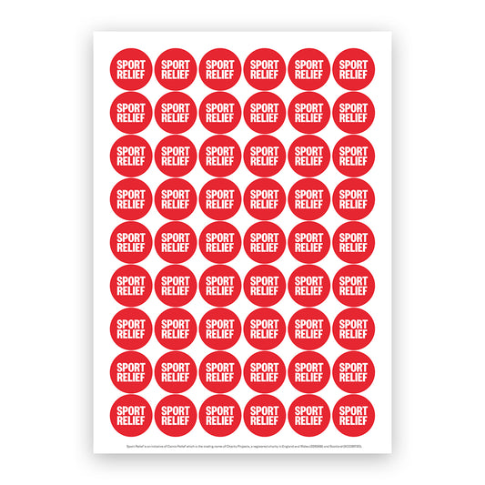 Sport Relief stickers