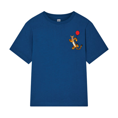 Kids Navy Tigger Balloon Embroidered T-⁠shirt