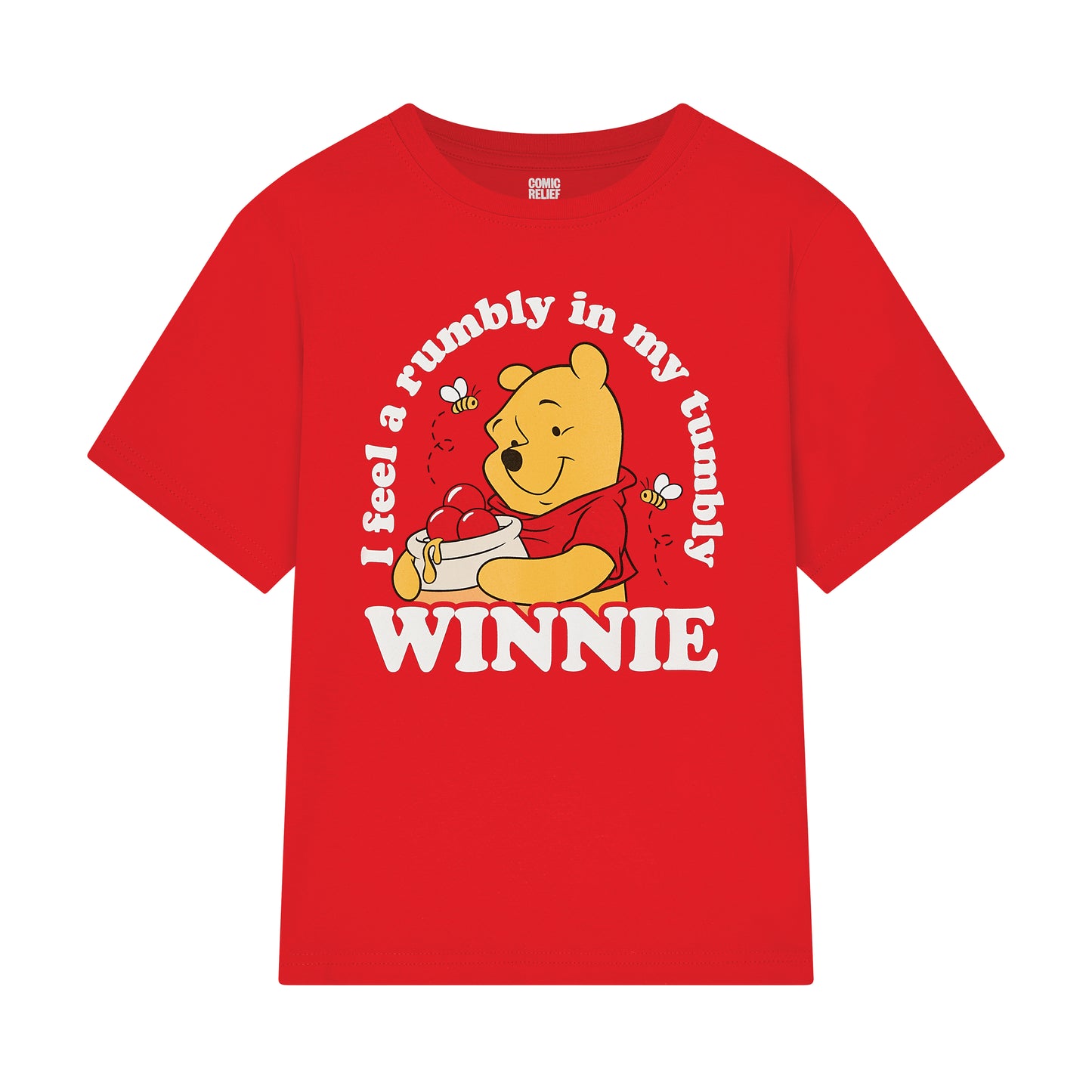 Kids Red Winnie The Pooh Rumbly Tumbly T-⁠shirt